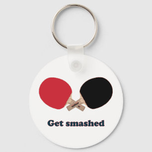 Get Smashed Ping Pong Keychain