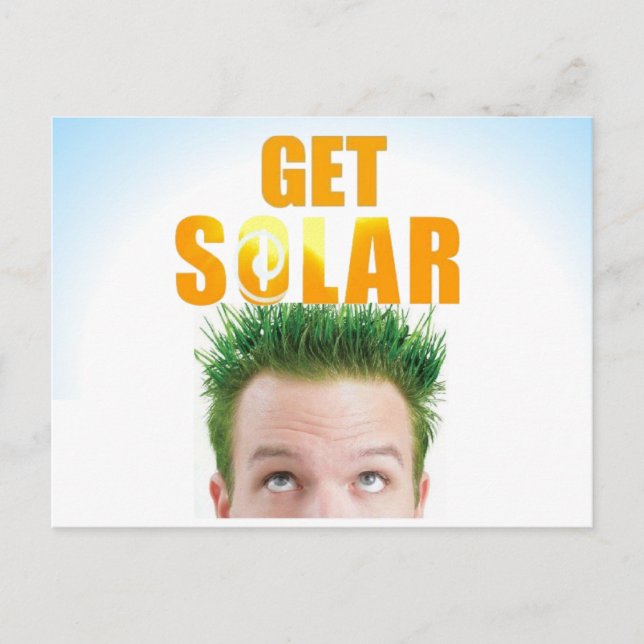 Get Solar Logo Ecofriendly Clean Energy Post Card (Front)