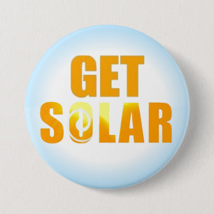 Get Solar Logo Ecofriendly Solar Energy Button
