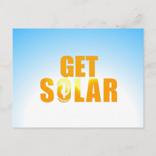 Get Solar Logo Ecofriendly Solar Energy Postcard