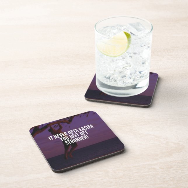 Get Stronger - Workout Motivational Coaster (Right Side)