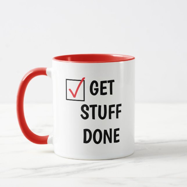 Get Stuff Done Funny Quote Coworkers Gift  Mug (Left)
