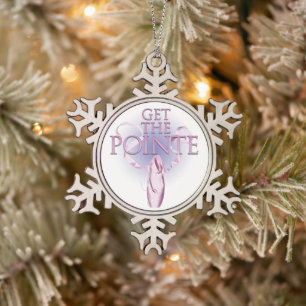 Get The Pointe Snowflake Pewter Christmas Ornament