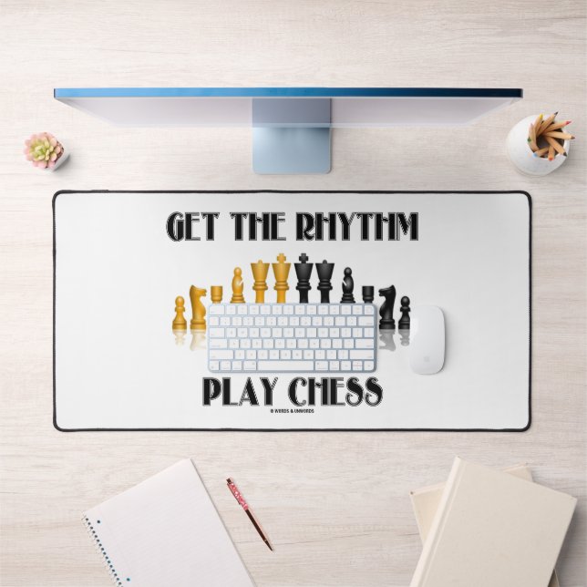 Get The Rhythm Play Chess Reflective Chess Set Desk Mat (Office 1)