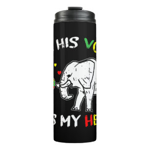 Get this cute i am his voice he is my heart T-Shir Thermal Tumbler