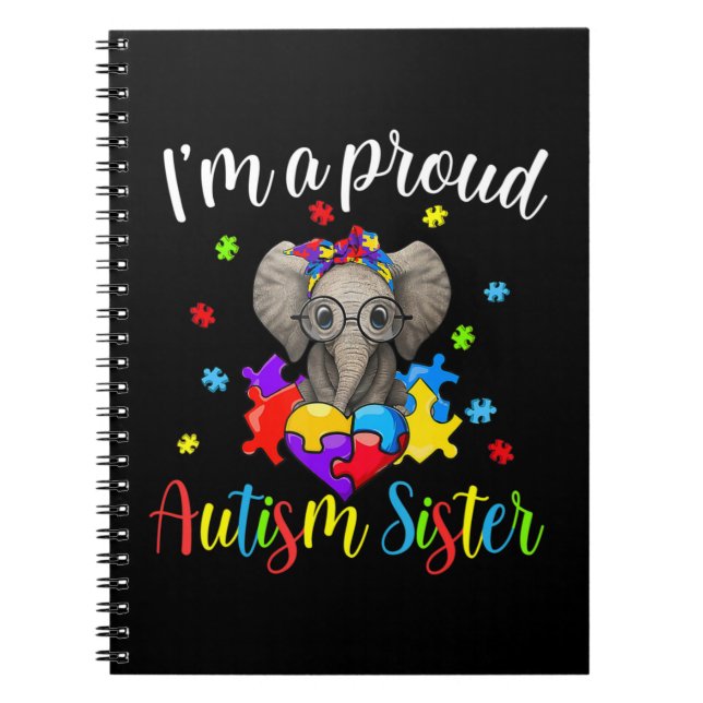 Get this Elephant Autism Awareness apparel to help Notebook (Front)
