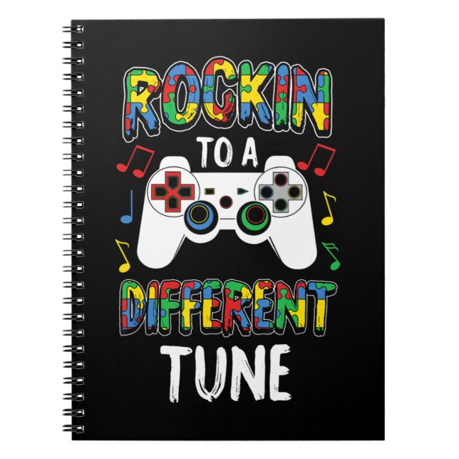 Get this rocking to a different tune T-Shirt as a  Notebook (Front)
