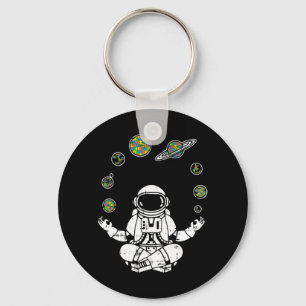 Get this yoga astronaut T-Shirt as a birthday, chr Keychain