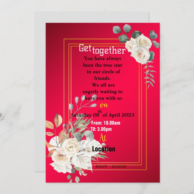 Get together invitation (Front/Back)