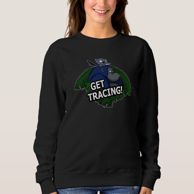 Get Tracing! Funny Gorilla And Cat Sweatshirt (Front)