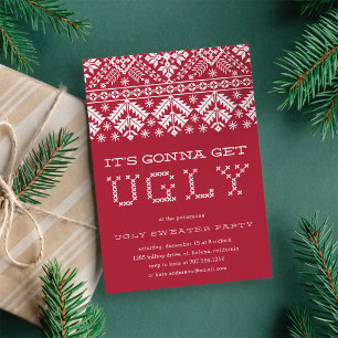Get Ugly   Ugly Sweater Party Invitation