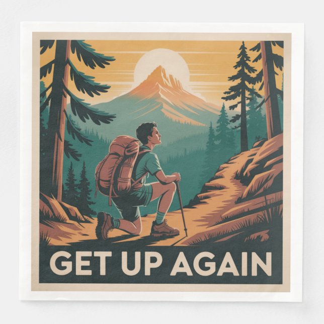 Get Up Again Napkin (Front)