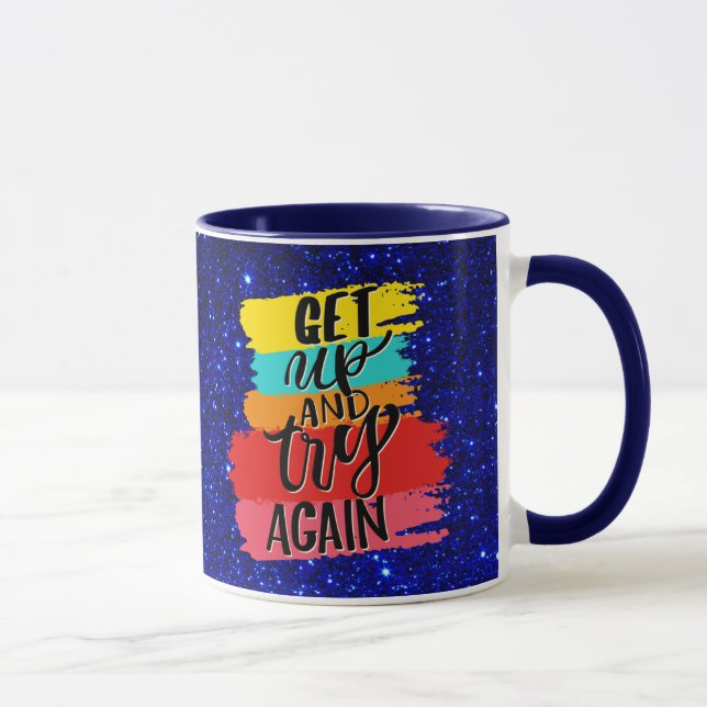 Get UP and try again motivational Mug (Right)