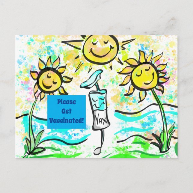 GET VACCINATED    POSTCARD (Front)
