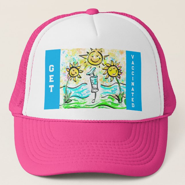 GET VACCINATED    TRUCKER HAT (Front)