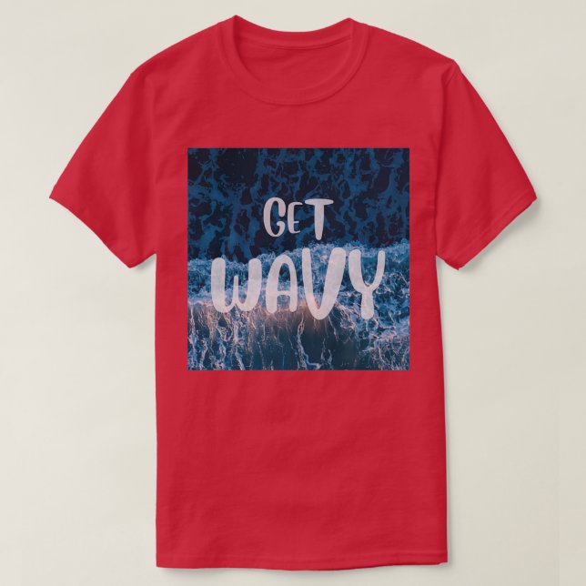 Get wavy ocean design top sweater pull over jumper (Design Front)