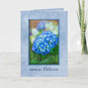 Get Well, Beautiful Blue Hydrangea in 3D Card
