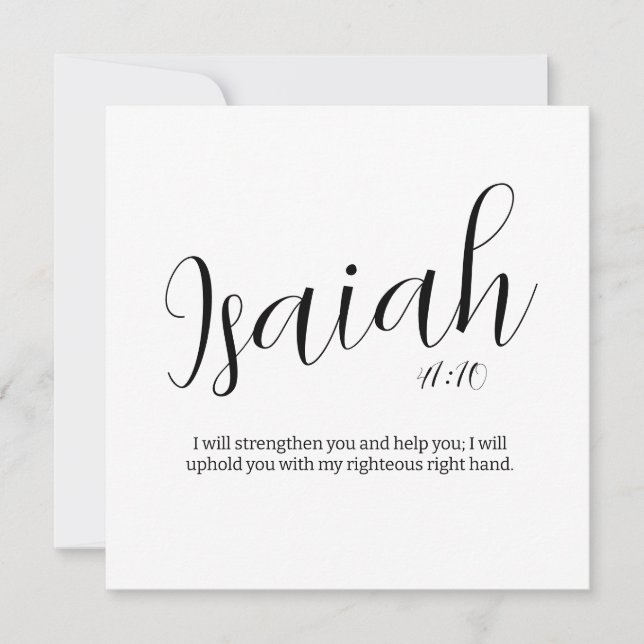Get Well Bible Verse | Isaiah 41 | Strength Card (Front)