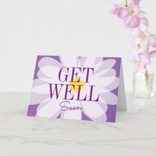 Get Well Bientôt carte de voeux avec design de fle