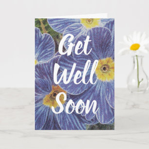 Get Well Bientôt carte florale personnalisée pour 