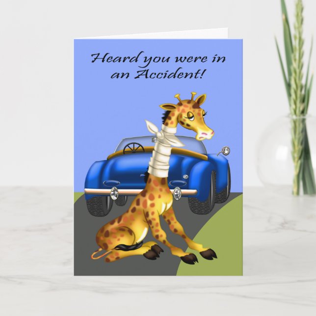 Get Well, Car Accident Card (Front)