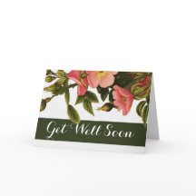 Get Well Card Custom Template Flower Rose