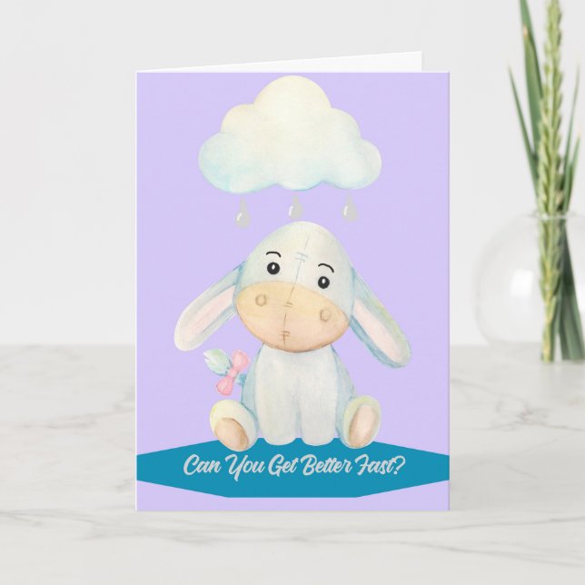 Get Well Card for Child with Bunny (Front)