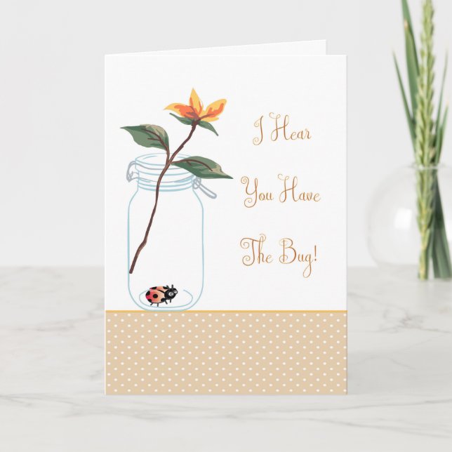 Get Well Card for Co-Worker who has a Bug (Front)