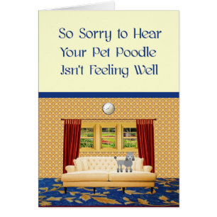 Get Well Card for Pet Poodle