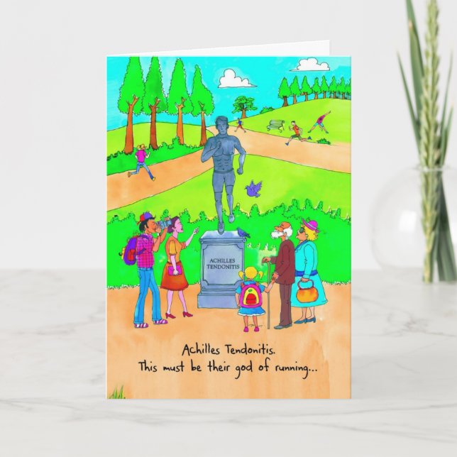 Get Well Card for Runner - Achilles Tendonitis (Front)
