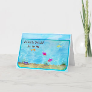 Get Well Card with Cheerful Fish Tank