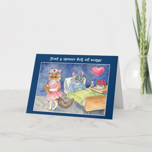 Get well card with cute cats (Front)