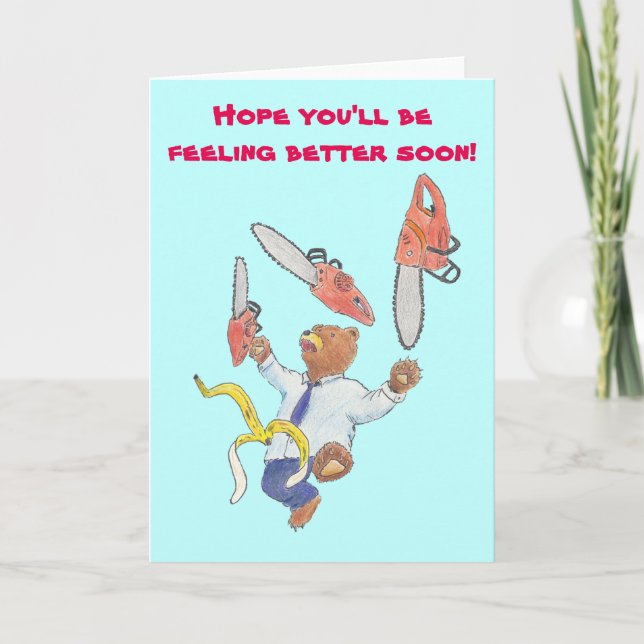 Get Well Card with Juggling Bear (Front)