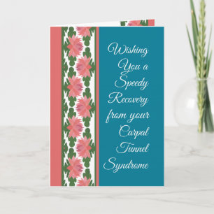 Get Well Carpal Tunnel Syndrome Card, Water Lilies Card