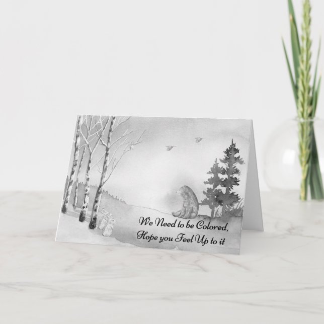 Get Well Colouring Card for Child. (Front)