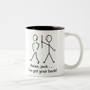 Get Well Comic - Relax Mac, I've Got Your Back! Two-Tone Coffee Mug
