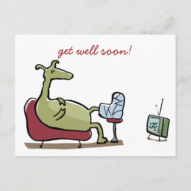 get well customizable postcard (Front)