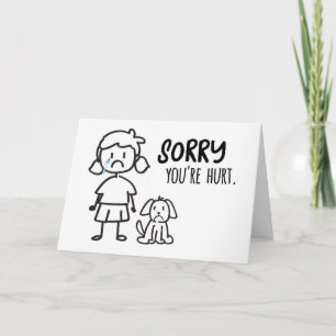 Get Well Encouragement, Sorry You're Hurt Card