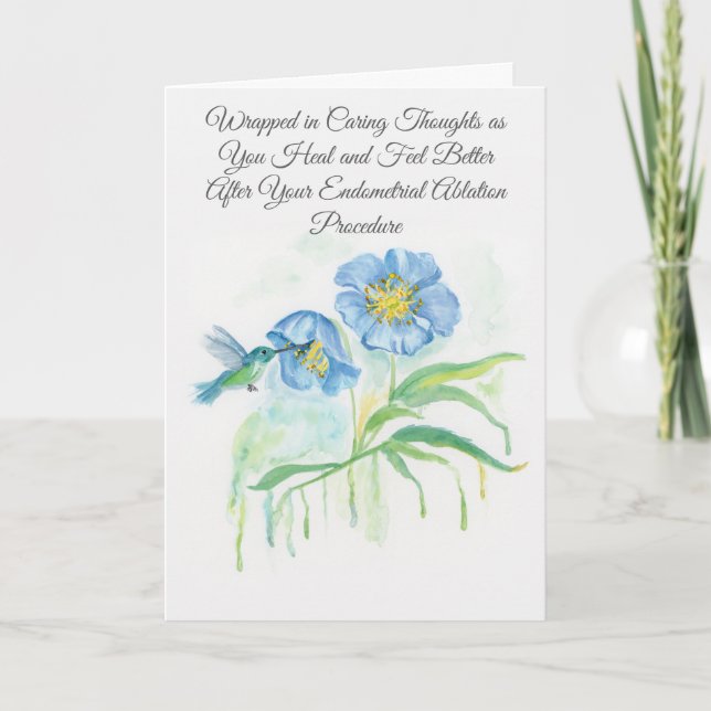 Get Well Endometrial Ablation Procedure Poppy Card (Front)