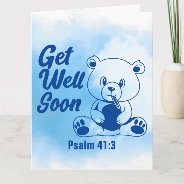 Get Well- Folded Greeting Card (Front)