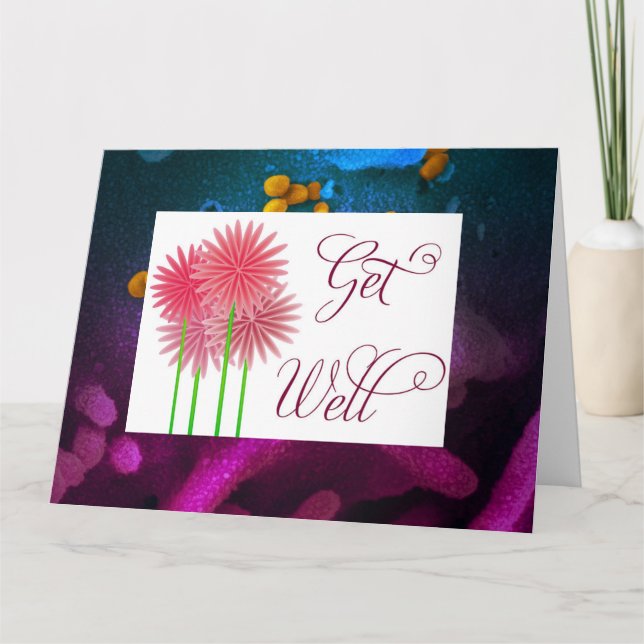 "Get Well"-Folded Greeting Card (Front)