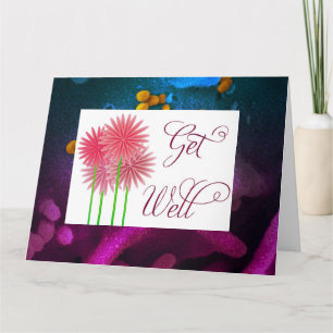 "Get Well"-Folded Greeting Card