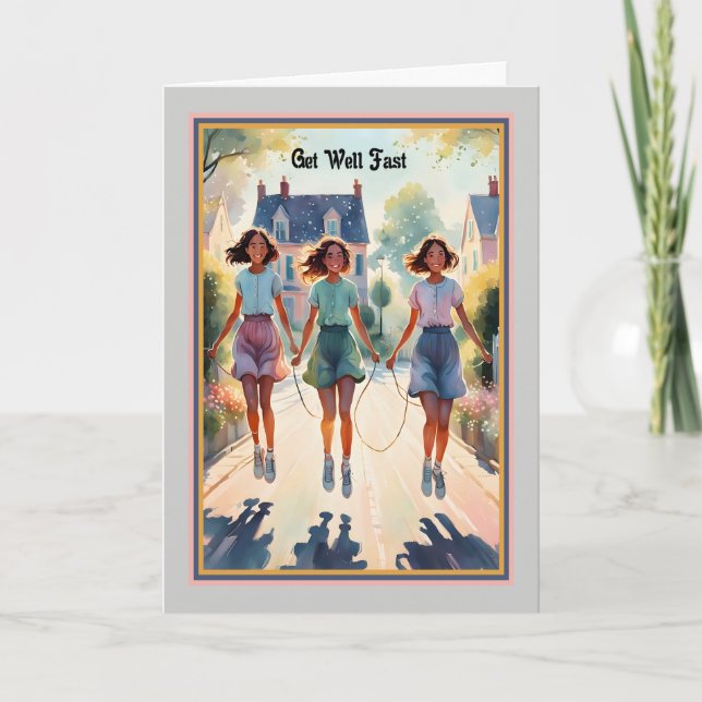 Get Well for Young Black Friend Card (Front)