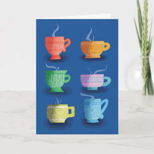Get Well from Group Six Cups of Steaming Liquid Card