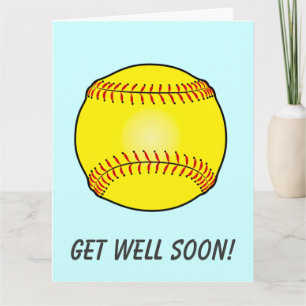 Get Well from Softball Team From Whole Gang Large Card