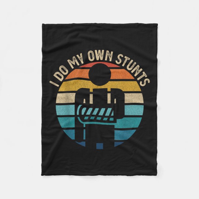 Get Well Funny Injury Hand Wrist, I Do My Own Stun Fleece Blanket (Front)