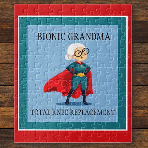Get Well Grandma! Bionic Knee Replacement Jigsaw Puzzle