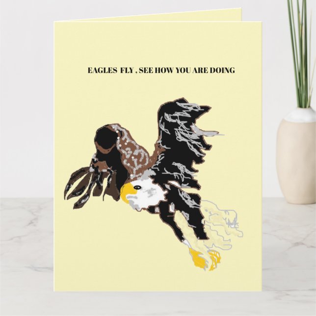Get Well Greeting Card : American Bald Eagle (Front)