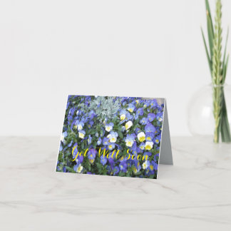 Get Well Greeting Card-Pansies Card