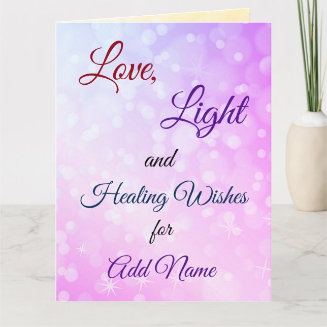 Get Well healing wishes greeting Card (Front)
